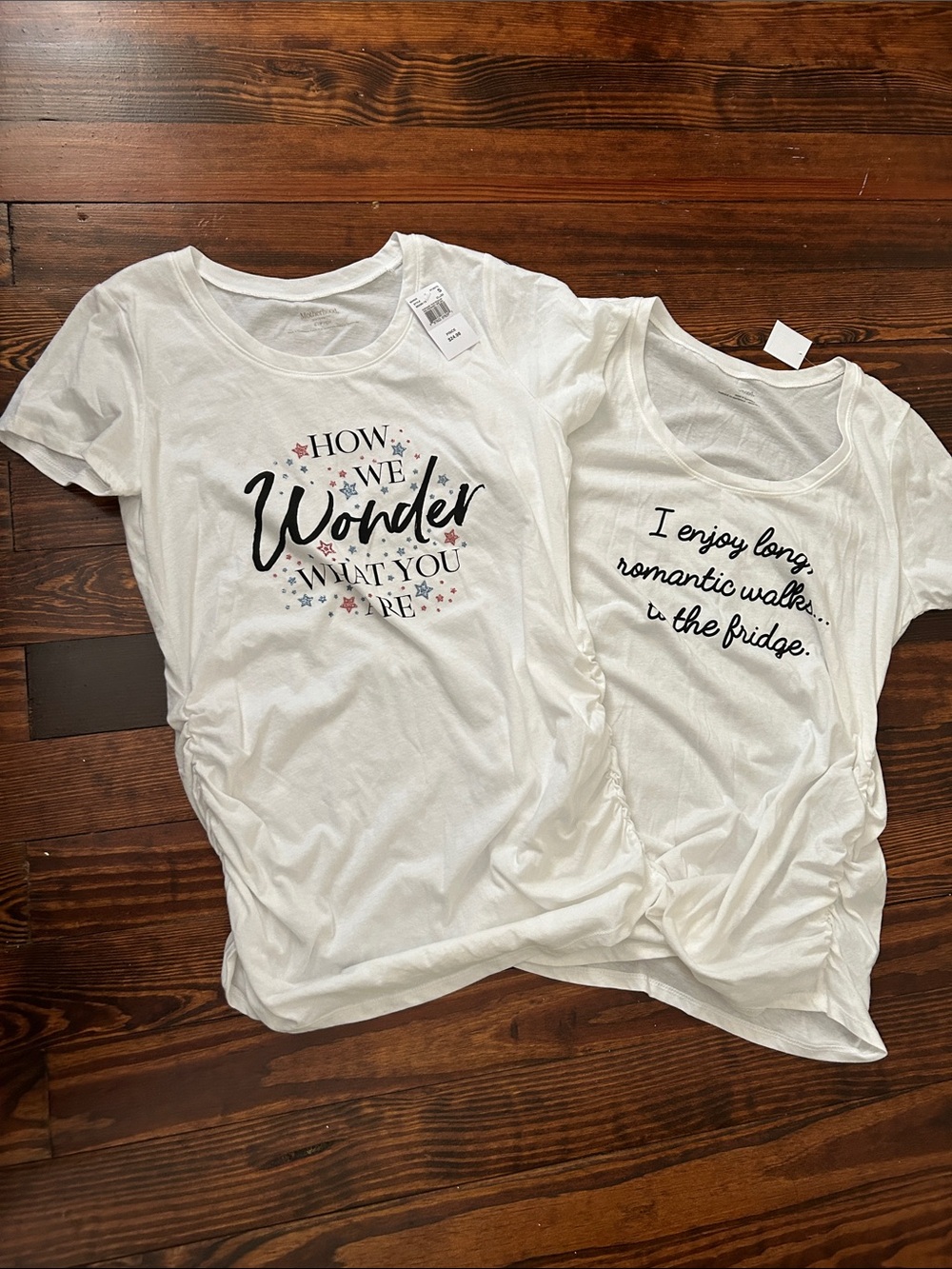 Motherhood Maternity White Short-Sleeve Graphic Tee Duo